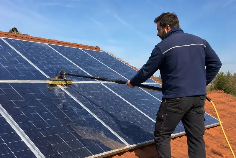 Nettoyage et entretien de panneaux solaires à Lagrasse